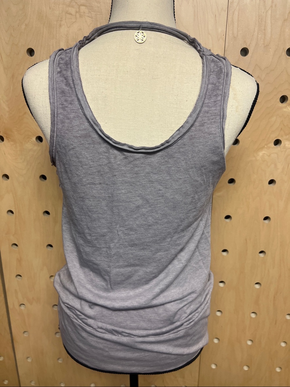 Gaiam open back drape charm top size M